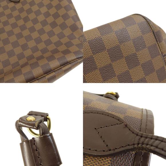 Louis Vuitton Brown Damier Bag Canvas Tote Ebene Neverfull - Picture 8 of 9